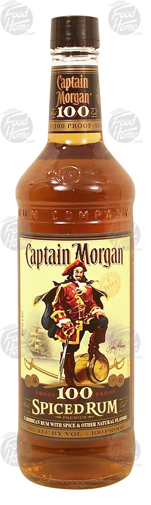 Captain Morgan 100 caribbean spiced rum, 50% alc. by vol. Full-Size Picture